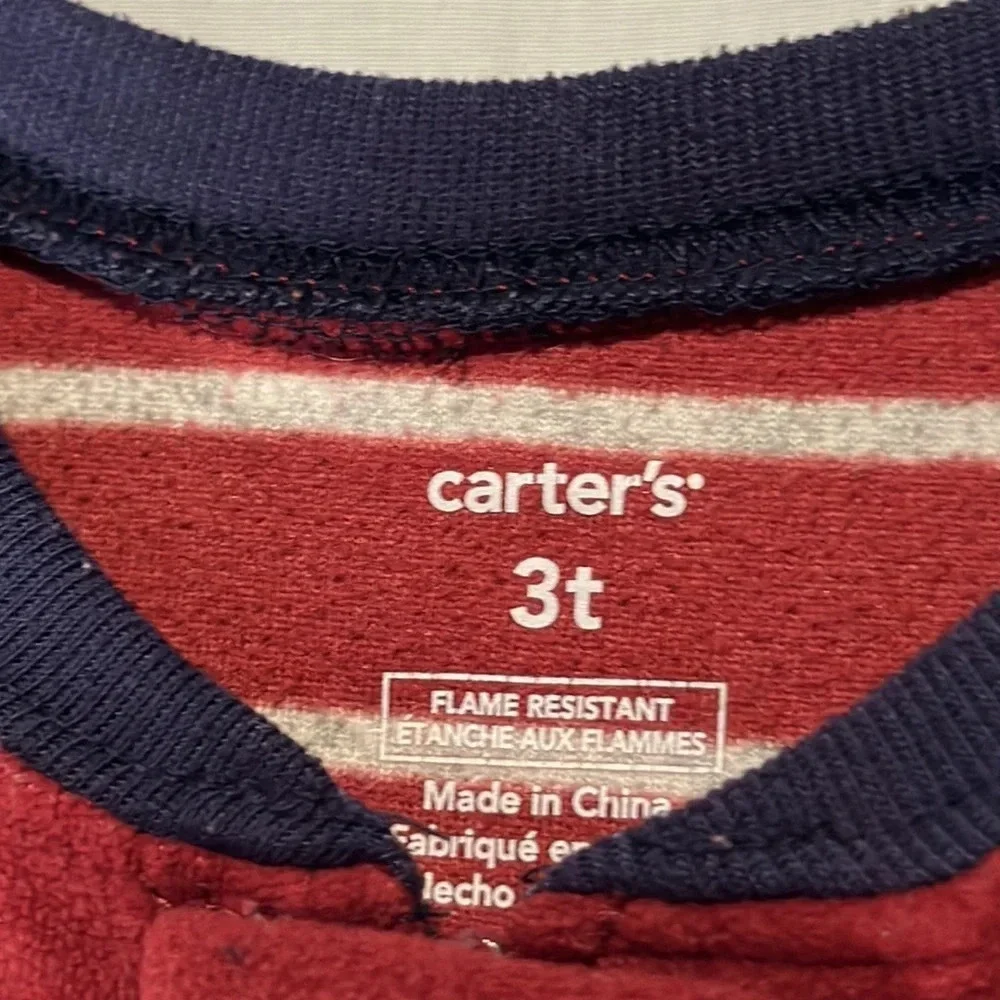 toddler fleece striped football footie outfit size 3T